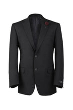 Load image into Gallery viewer, Black Slim Fit 2 Pc Suit