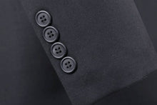 Load image into Gallery viewer, Black Slim Fit 2 Pc Suit