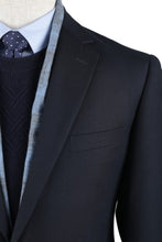 Load image into Gallery viewer, BUILD YOUR PACKAGE: Navy Slim Fit Suit (Package Includes 2 Pc Suit, Shirt, Necktie or Bow Tie & Matching Pocket Square)