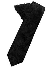 Load image into Gallery viewer, Holly Tapestry Satin Skinny Necktie
