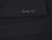 Load image into Gallery viewer, Black Stretch Trim Fit 2 Pc Suit