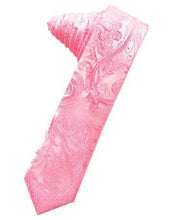 Load image into Gallery viewer, Jade Tapestry Satin Skinny Necktie