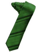 Load image into Gallery viewer, Harvest Maize Striped Satin Skinny Necktie