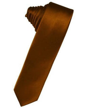 Load image into Gallery viewer, Latte Luxury Satin Skinny Necktie