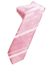Load image into Gallery viewer, Jade Striped Satin Skinny Necktie