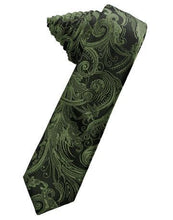 Load image into Gallery viewer, Fuschia Tapestry Satin Skinny Necktie