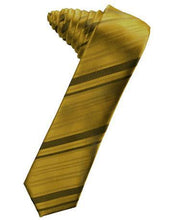 Load image into Gallery viewer, Jade Striped Satin Skinny Necktie
