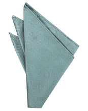 Load image into Gallery viewer, Haze Blue Herringbone Pocket Square