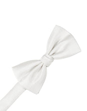 Load image into Gallery viewer, Ivory Herringbone Bow Tie