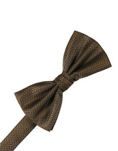 Load image into Gallery viewer, Ivory Herringbone Bow Tie