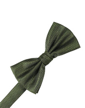 Load image into Gallery viewer, Sapphire Herringbone Bow Tie