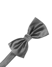 Load image into Gallery viewer, Aqua Herringbone Bow Tie