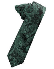 Load image into Gallery viewer, Willow Tapestry Satin Skinny Necktie