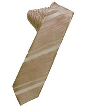 Load image into Gallery viewer, Jade Striped Satin Skinny Necktie