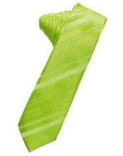 Load image into Gallery viewer, Jade Striped Satin Skinny Necktie