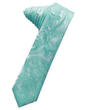 Load image into Gallery viewer, Willow Tapestry Satin Skinny Necktie