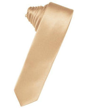 Load image into Gallery viewer, Ivory Luxury Satin Skinny Necktie