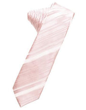 Load image into Gallery viewer, Jade Striped Satin Skinny Necktie