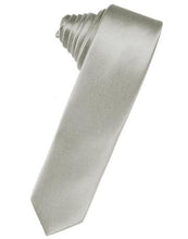 Load image into Gallery viewer, Ivory Luxury Satin Skinny Necktie