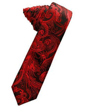 Load image into Gallery viewer, Willow Tapestry Satin Skinny Necktie