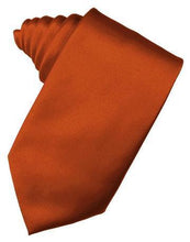 Load image into Gallery viewer, Tangerine Luxury Satin Necktie
