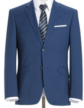Load image into Gallery viewer, Blue Stretch Trim Fit 2 Pc Suit