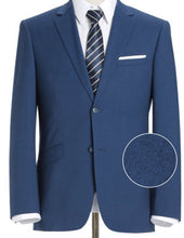 Load image into Gallery viewer, Blue Stretch Trim Fit 2 Pc Suit