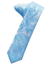 Load image into Gallery viewer, Jade Tapestry Satin Skinny Necktie