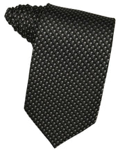 Load image into Gallery viewer, Silver Venetian Pin Dot Necktie