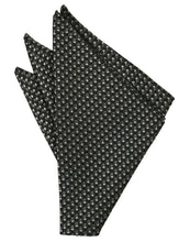 Load image into Gallery viewer, Silver Venetian Pin Dot Pocket Square