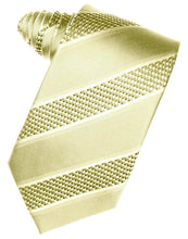 Load image into Gallery viewer, Gold Venetian Pin Dot Striped Necktie