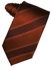 Load image into Gallery viewer, Harvest Maize Venetian Pin Dot Striped Necktie