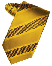 Load image into Gallery viewer, Champagne Venetian Pin Dot Striped Necktie