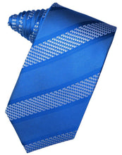 Load image into Gallery viewer, Turquoise Venetian Pin Dot Striped Necktie
