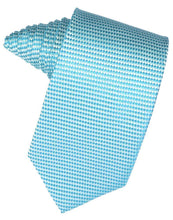 Load image into Gallery viewer, Powder Blue Venetian Pin Dot Necktie