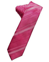Load image into Gallery viewer, Kelly Striped Satin Skinny Necktie