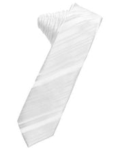 Load image into Gallery viewer, Holly Striped Satin Skinny Necktie
