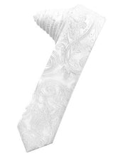 Load image into Gallery viewer, Jade Tapestry Satin Skinny Necktie