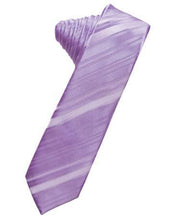Load image into Gallery viewer, Jade Striped Satin Skinny Necktie