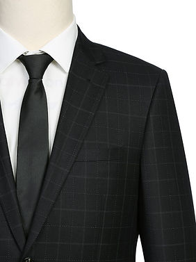 Black Check Slim Suit Style: STR2011 - 2 Piece Suit