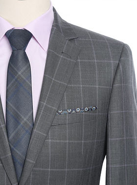 Grey Check Slim Suit Style: STR2021 - 2 Piece Suit