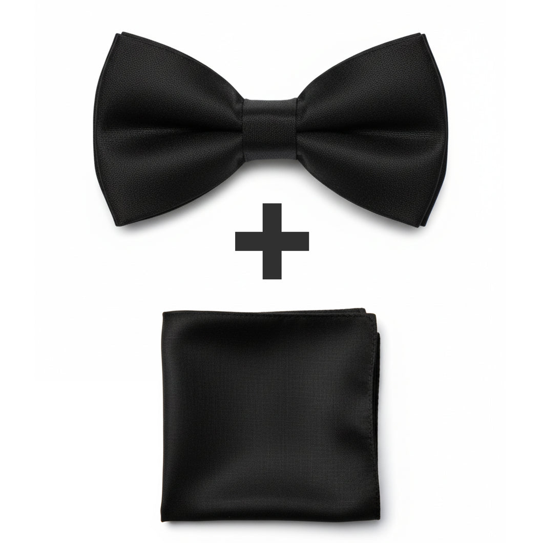 Promo Bow Tie + Matching Pocket Square - Polyester
