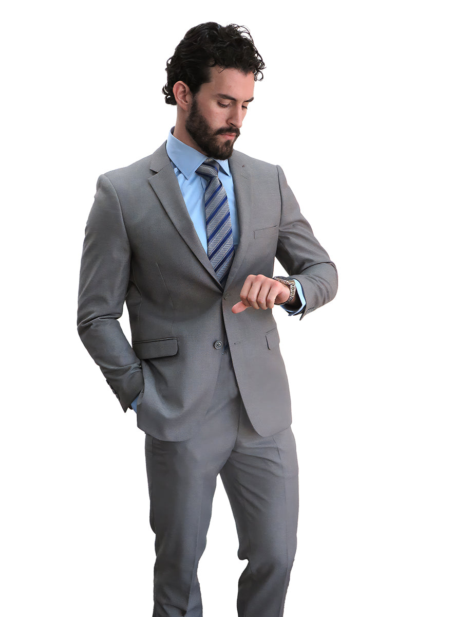 Eleganza P 33739 Grey - Modern 2 Piece Suit