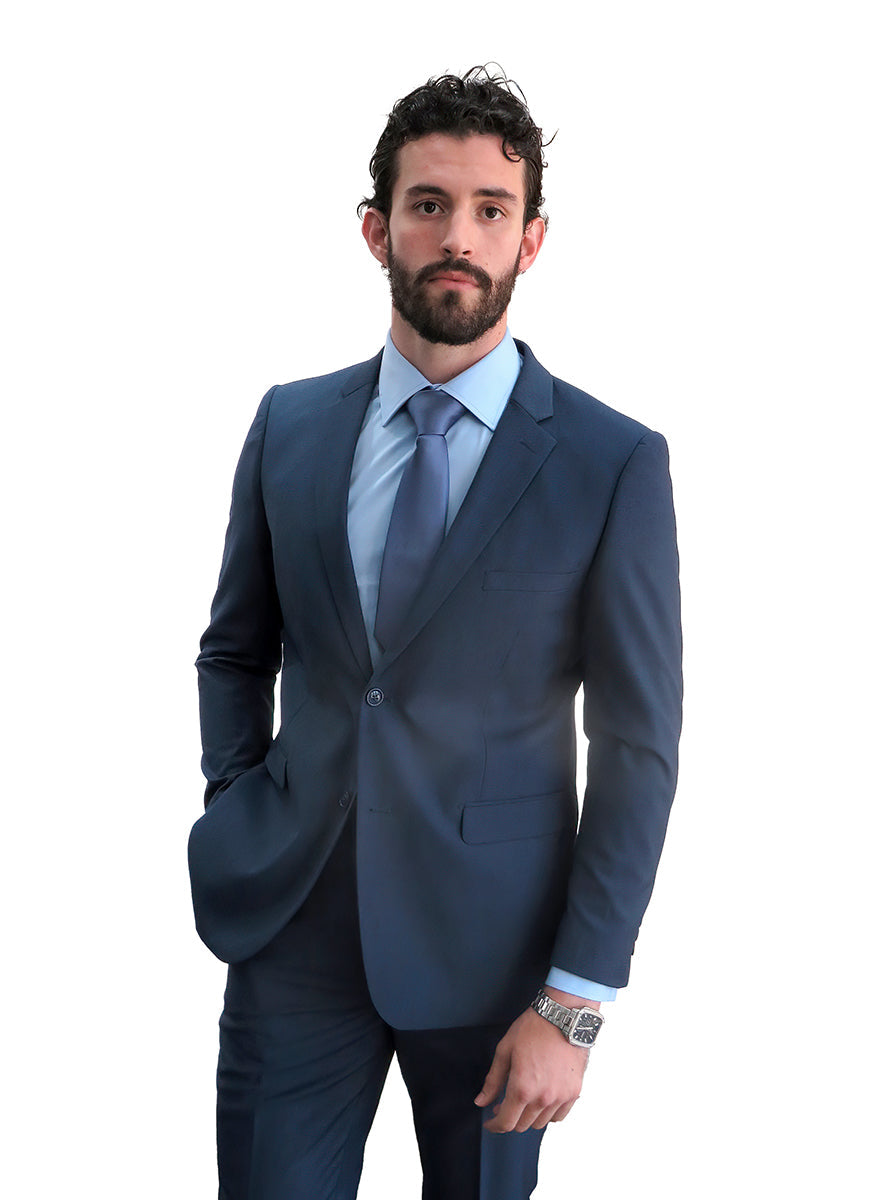 Eleganza P 33739 Blue - Modern 2 Piece Suit