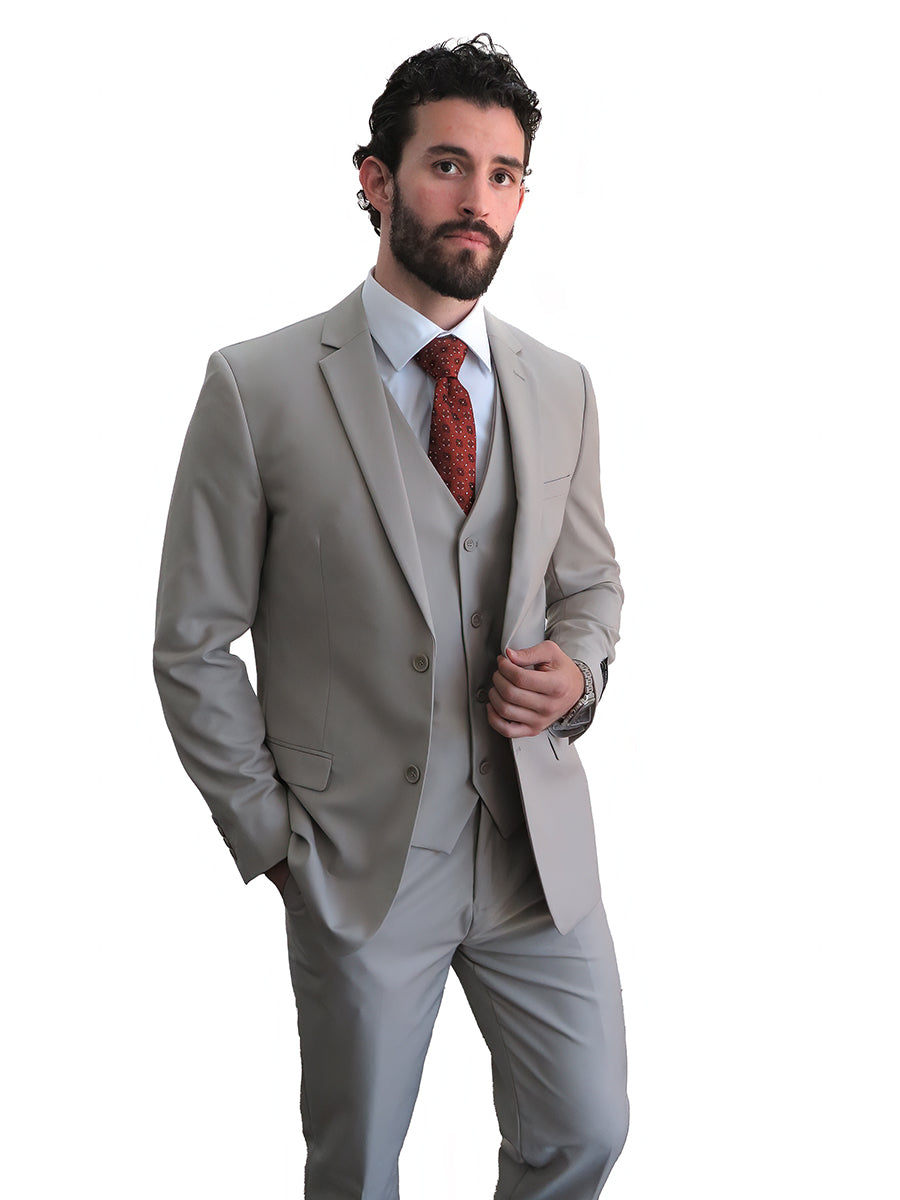 Gianni 4030 Tan - Modern 3 Piece Suit