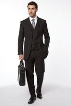 Load image into Gallery viewer, Gianni 4030 Black - Modern 3 Piece Suit

