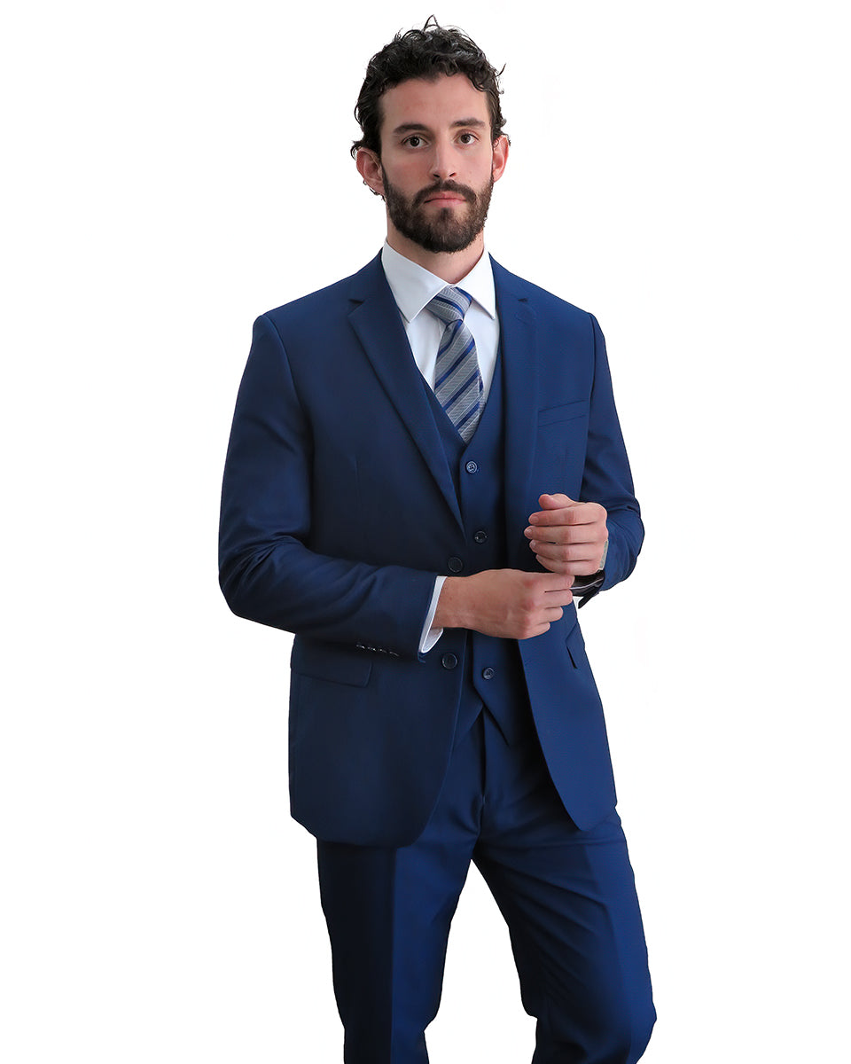 Gianni 4030 Blue - Modern 3 Piece Suit