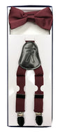 Boys Suspenders - Burgundy