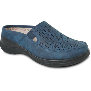 Women Comfort Casual Shoe OY3101 Wedge Sandal Black – Replaceable Orthopedic Footbed