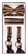 3 Piece Patterned Suspender Sets - SET-215